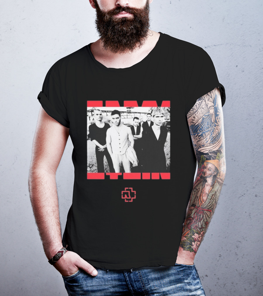 Rammstein Herzeleid XXXIII Band Photo Red Bracket T-Shirt