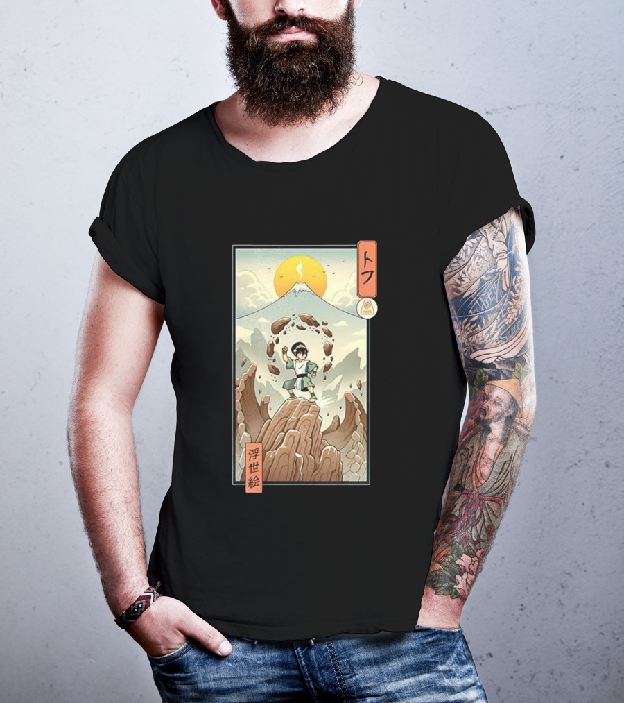Toph Earth Nomad Ukiyo-e Japanese Style Avatar The Last Airbender T-Shirt