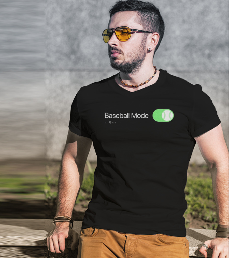 Baseball Mode Switch On With Ball Icon T-Shirt