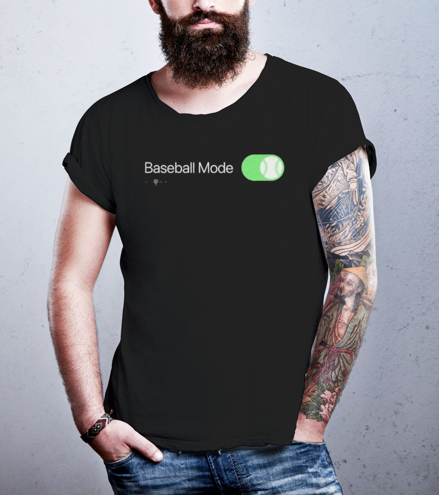 Baseball Mode Switch On With Ball Icon T-Shirt