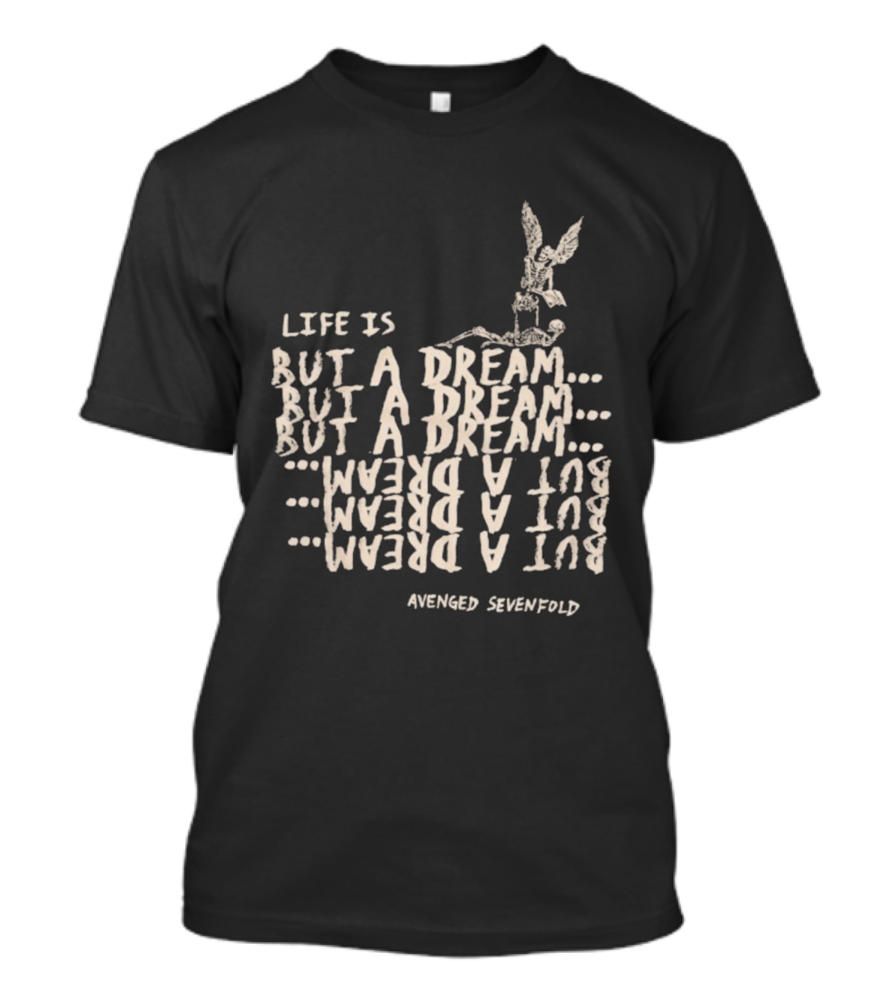 Avenged Sevenfold Life Is But A Dream Skeleton Reflection T-Shirt