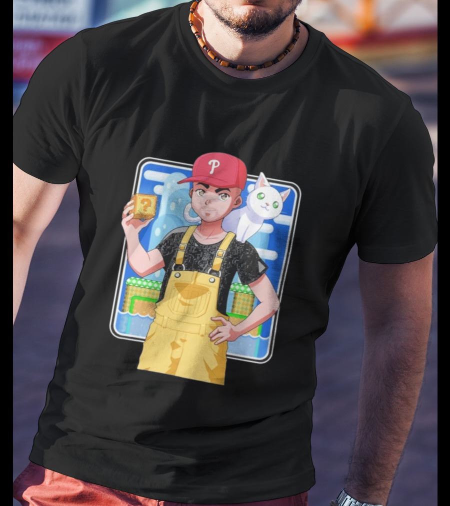 DanG88 Dynamic Duo Philadelphia Phillies Fan Anime Style Mario Influence T-Shirt