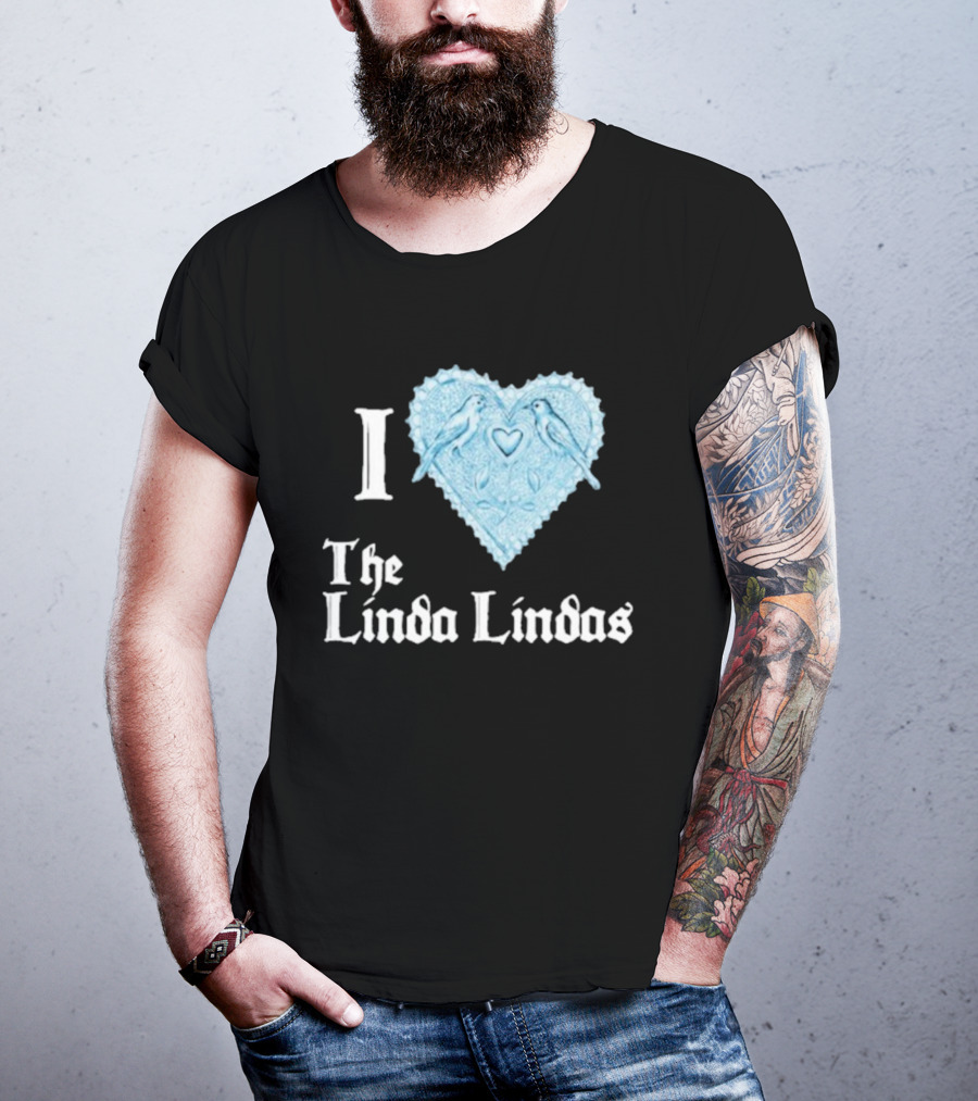 I Love The Linda Lindas Heart With Birds T-Shirt