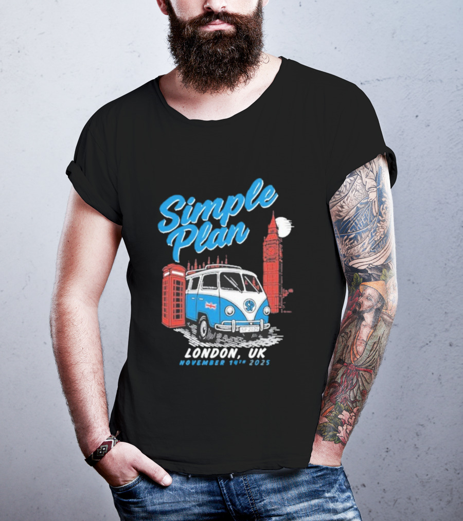 Simple Plan London UK November 14th 2025 Van Big Ben T-Shirt
