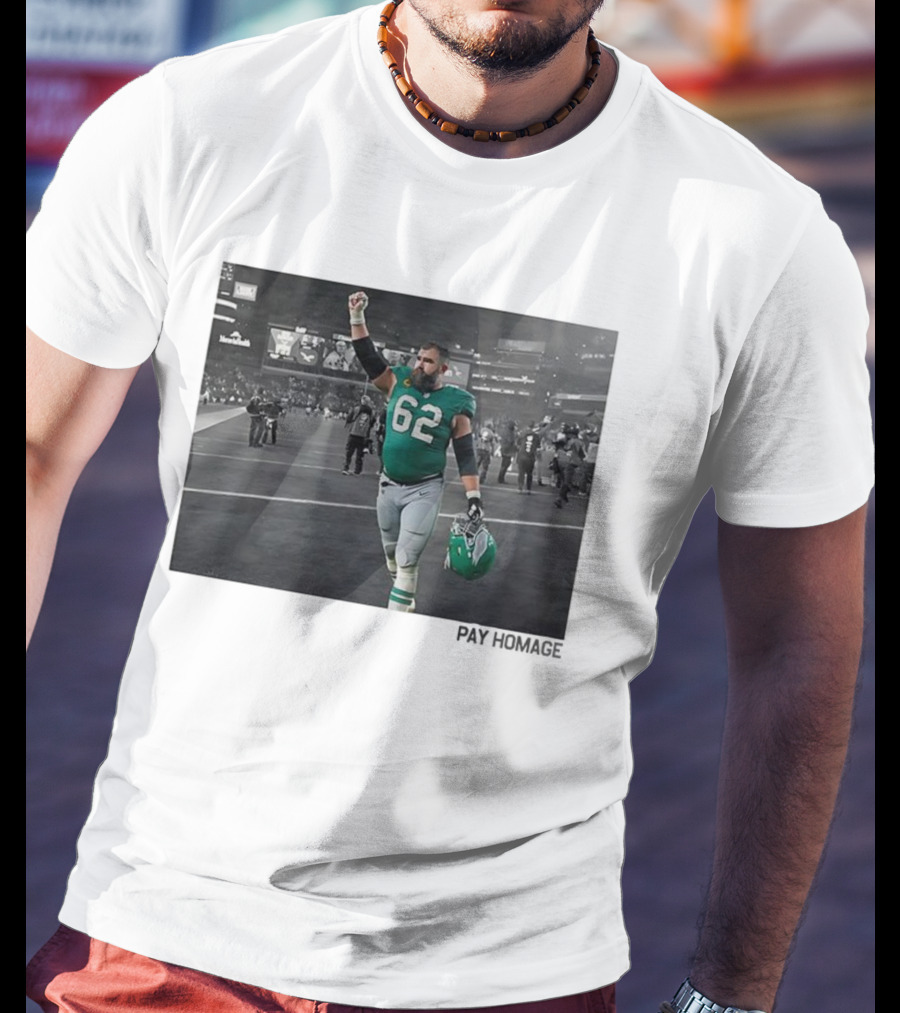 Jason Kelce Philadelphia Eagles NFL Number 62 Giants Stadium Victory T-Shirt