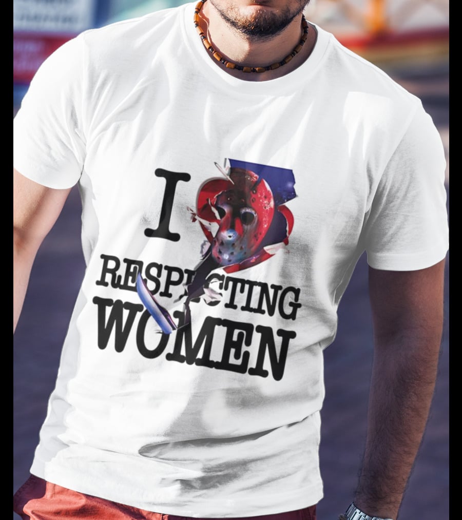 Jason Voorhees I Love Respecting Women Mask Knife T-Shirt