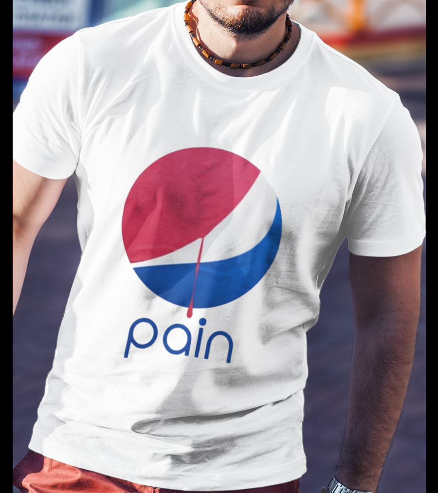 Pain Pepsi Dripping Circle Parody T-Shirt