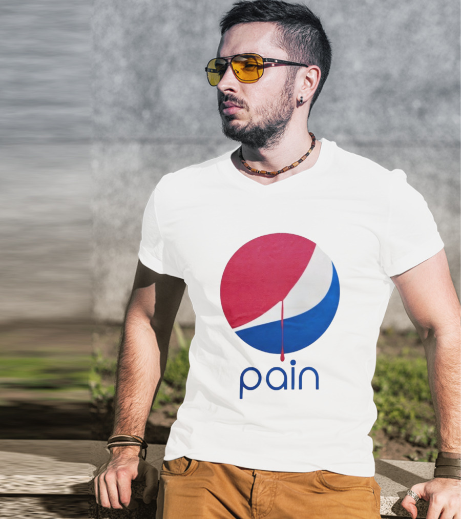 Pain Pepsi Dripping Circle Parody T-Shirt