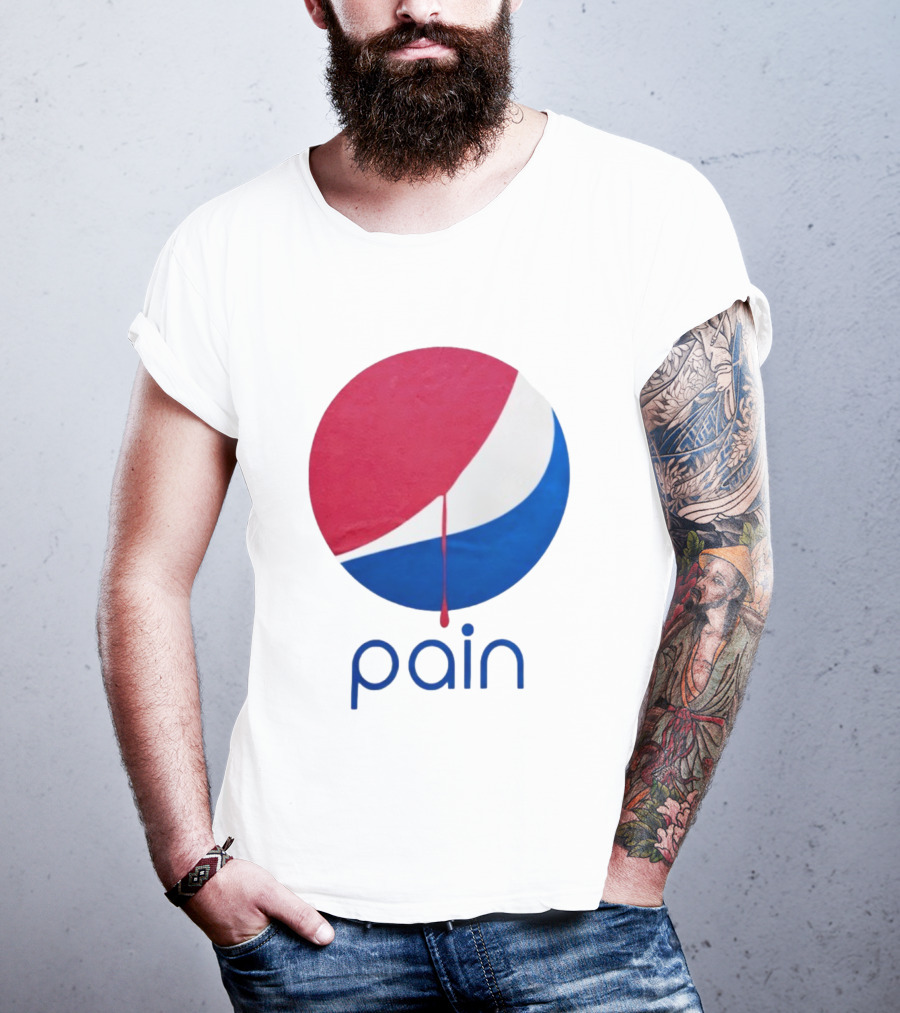 Pain Pepsi Dripping Circle Parody T-Shirt