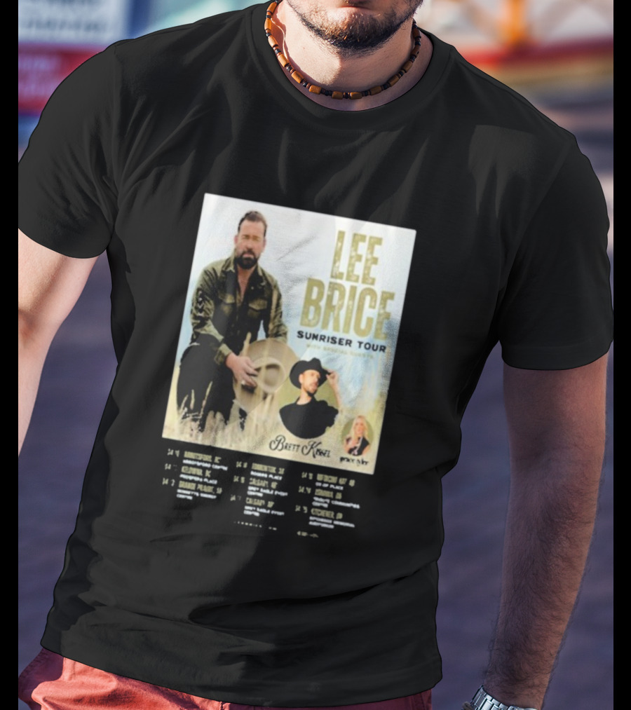 Lee Brice Sunriser Tour 2026 With Brett Kissel And Tenille Arts T-Shirt