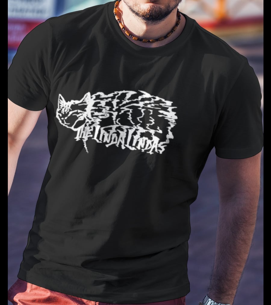 The Linda Lindas Sleeping Cat Graphic Band Merchandise T-Shirt