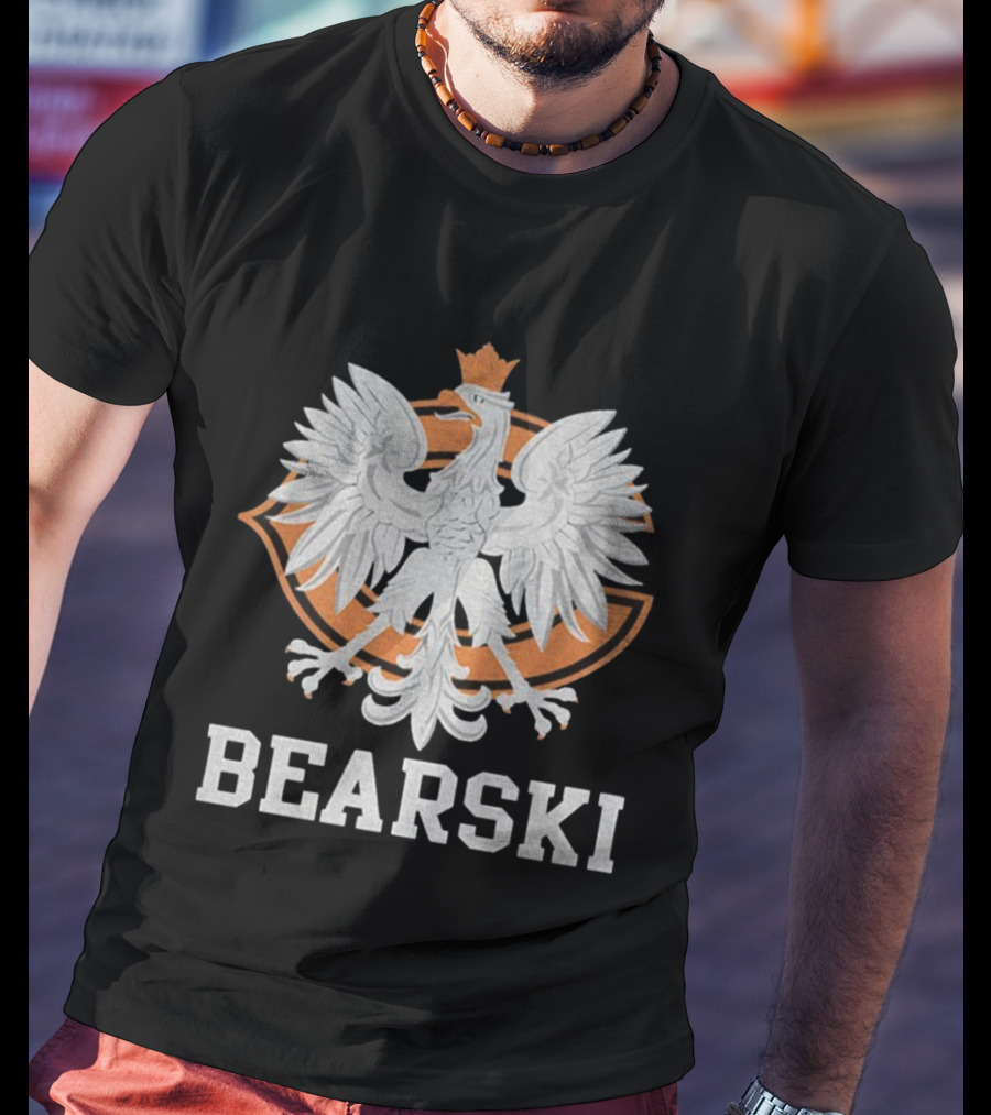 Chicago Bearski Polish Eagle Pride Football Icon T-Shirt