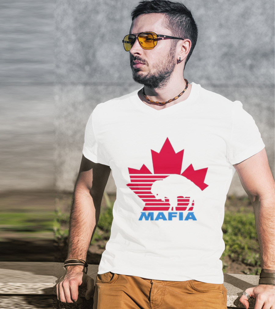 Canada Mafia Buffalo Bills Maple Leaf Buffalo Silhouette T-Shirt