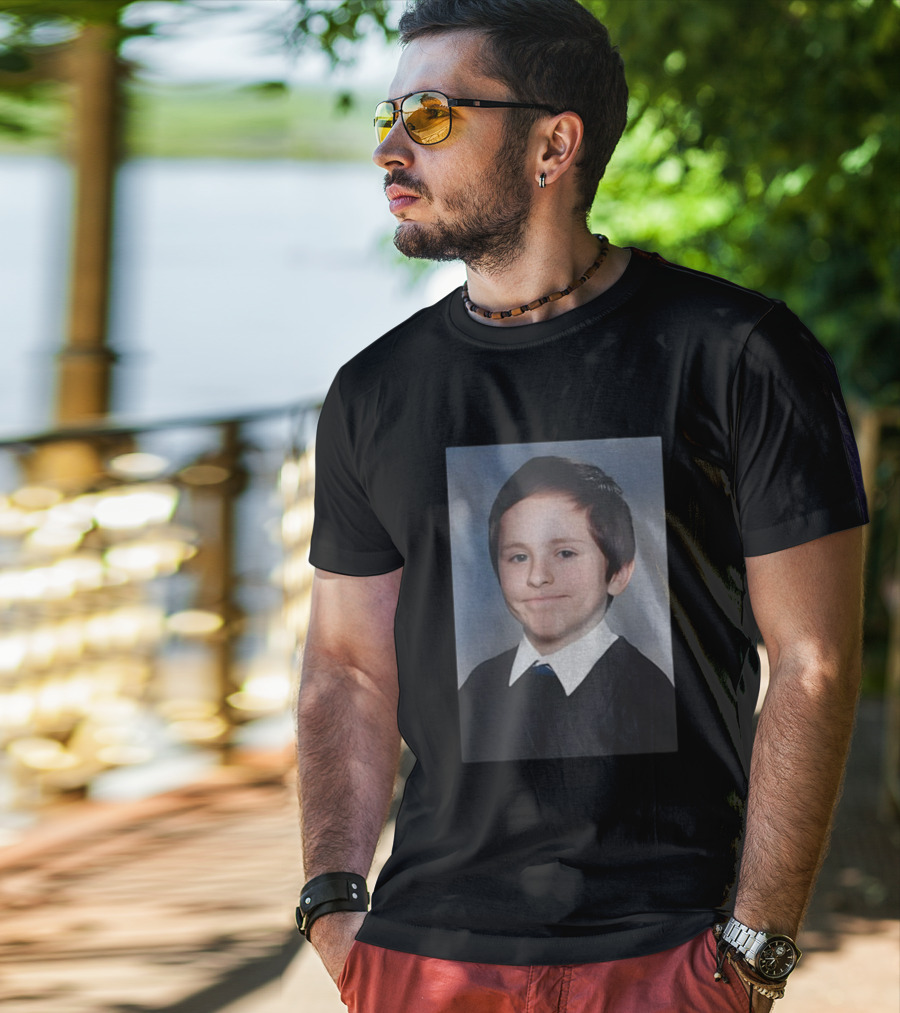 Awkward White People Smile Schoolboy Photo T-Shirt