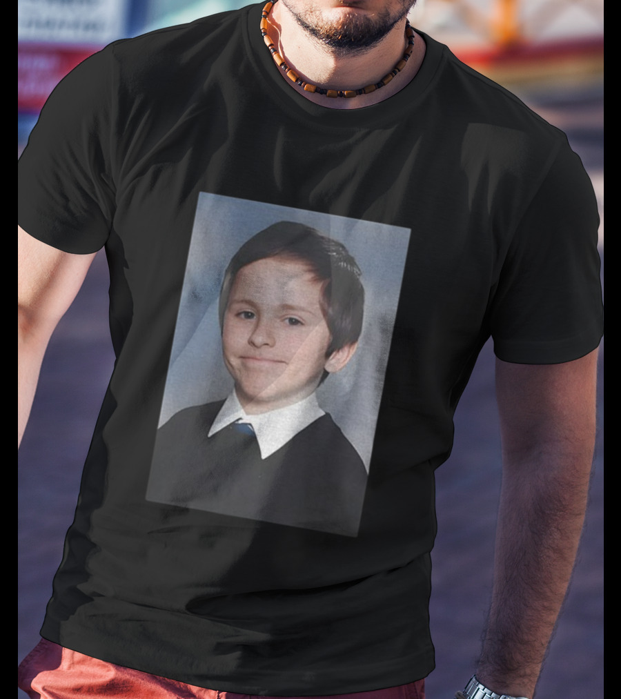 Awkward White People Smile Schoolboy Photo T-Shirt
