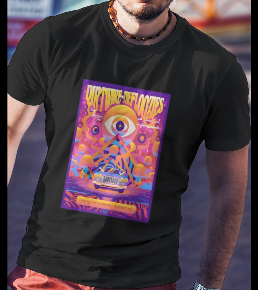 Dirtwire The Floozies UC Theatre Berkeley California December 6th 2025 Surreal Dream Tour Cosmic Vibrations Honeycomb T-Shirt