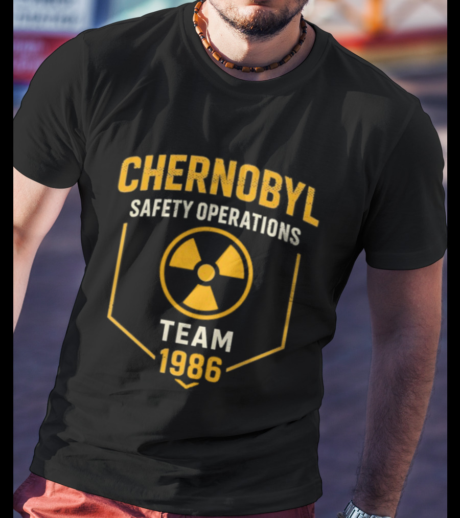 Chernobyl Safety Operations Team 1986 Radioactive Symbol T-Shirt