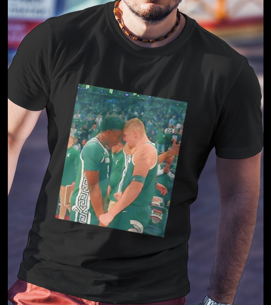 Michigan State Spartans Basketball Forehead To Forehead Team Unity T-Shirt