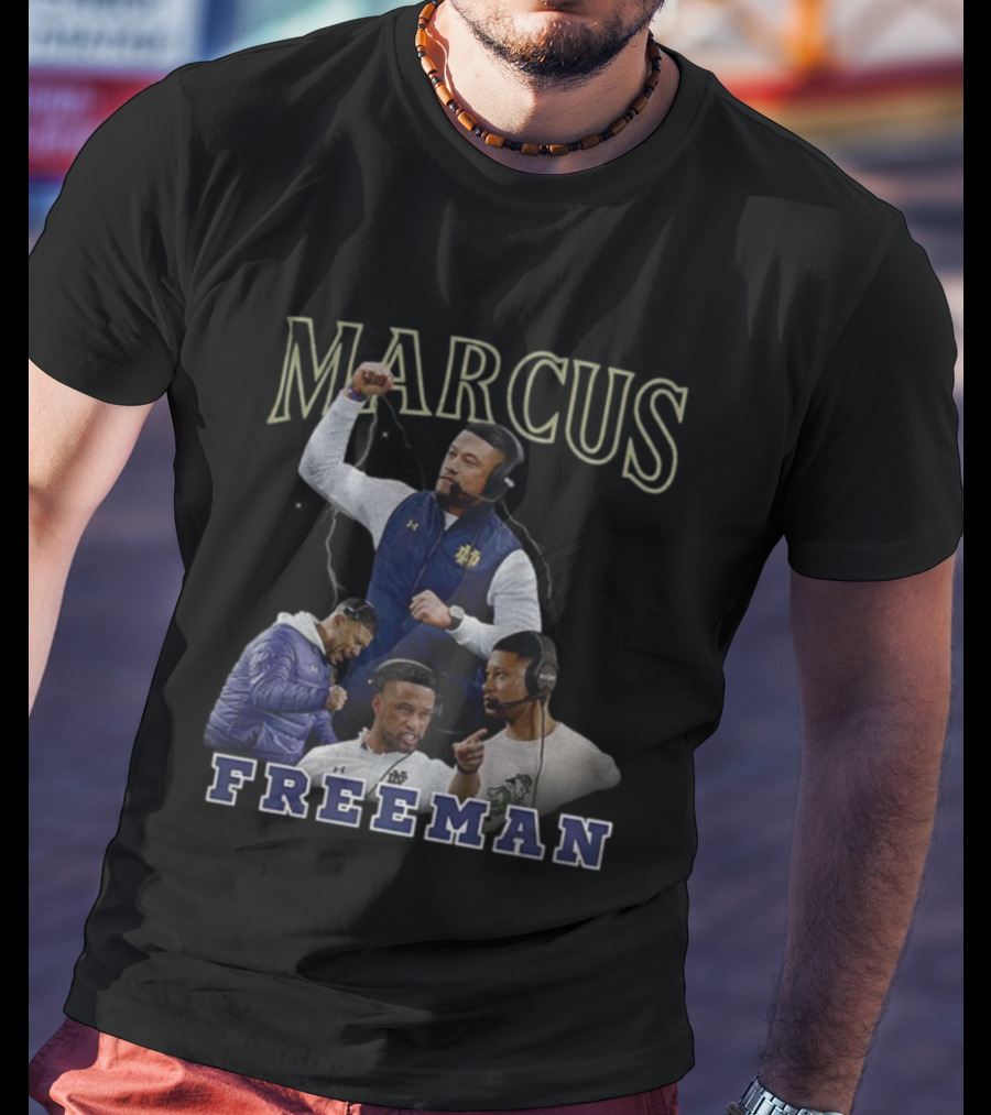 Marcus Freeman Notre Dame Football Coach Vintage Style T-Shirt