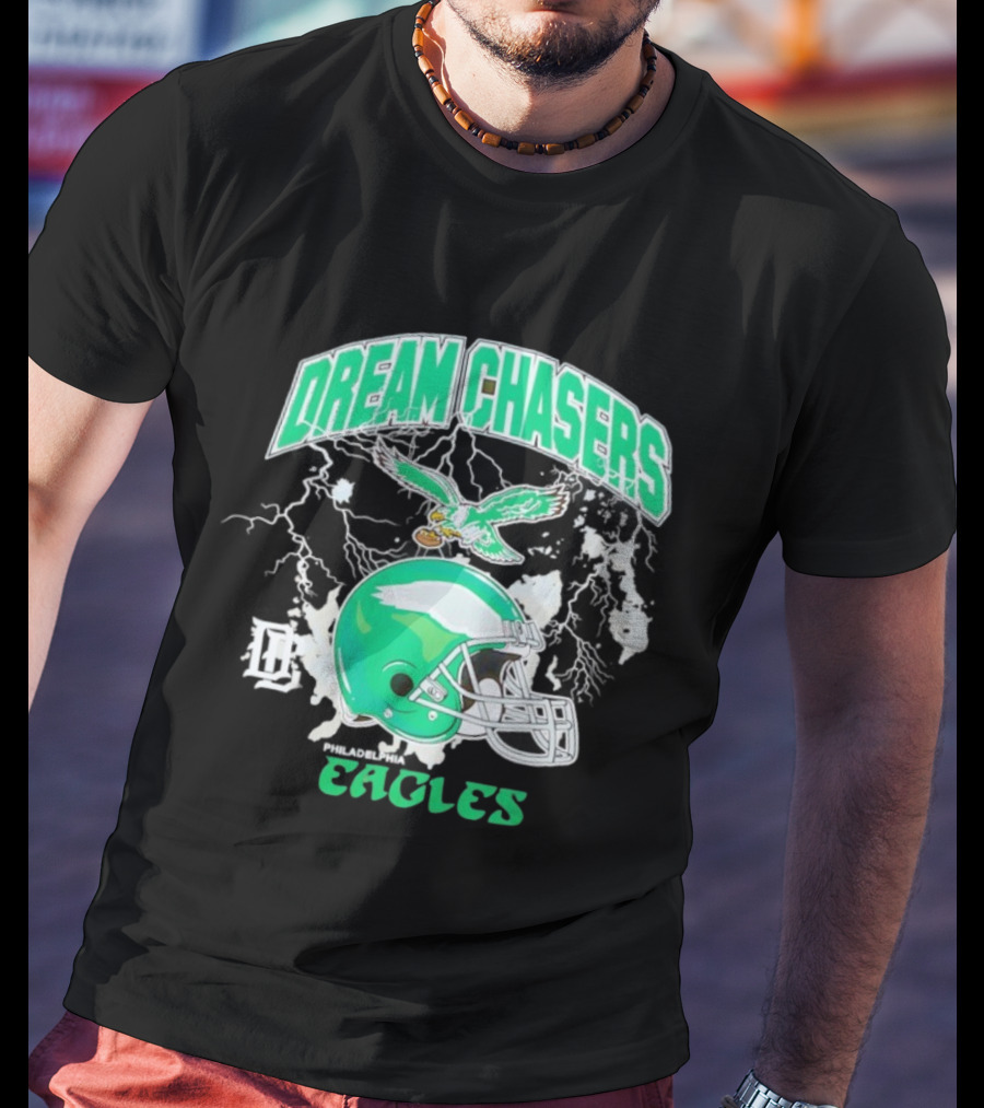 Philadelphia Eagles Dream Chasers Lightning Helmet Football Team Eagle T-Shirt