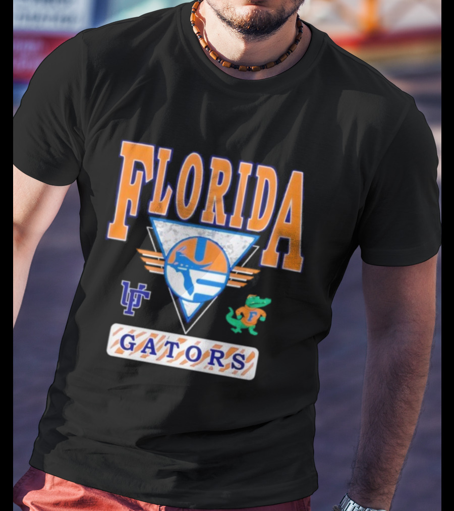 Florida Gators Vintage Retro Triangle LF Gator T-Shirt
