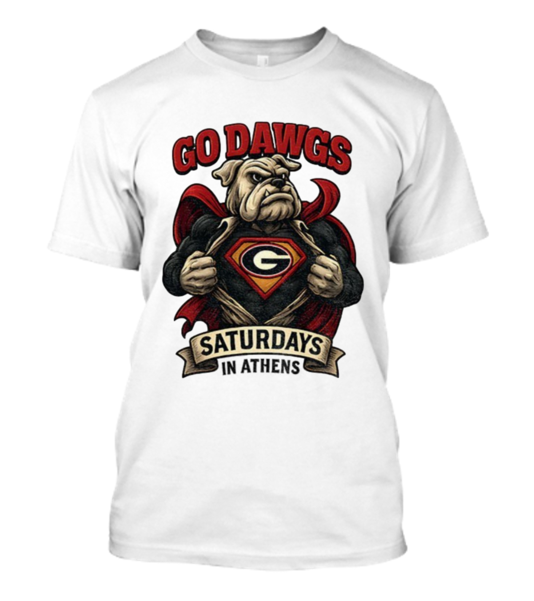 Go Dawgs Super Bulldog G Saturdays In Athens T-Shirt