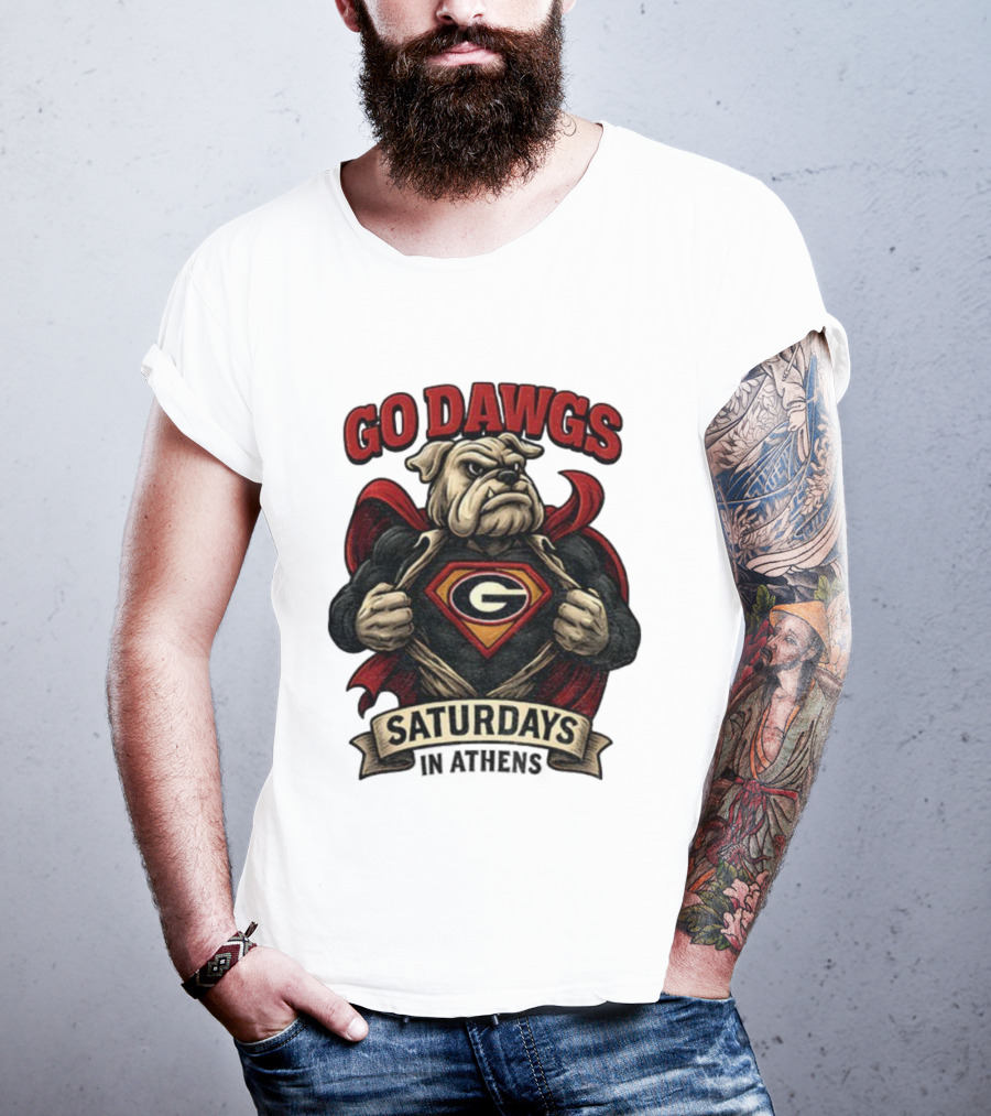 Go Dawgs Super Bulldog G Saturdays In Athens T-Shirt