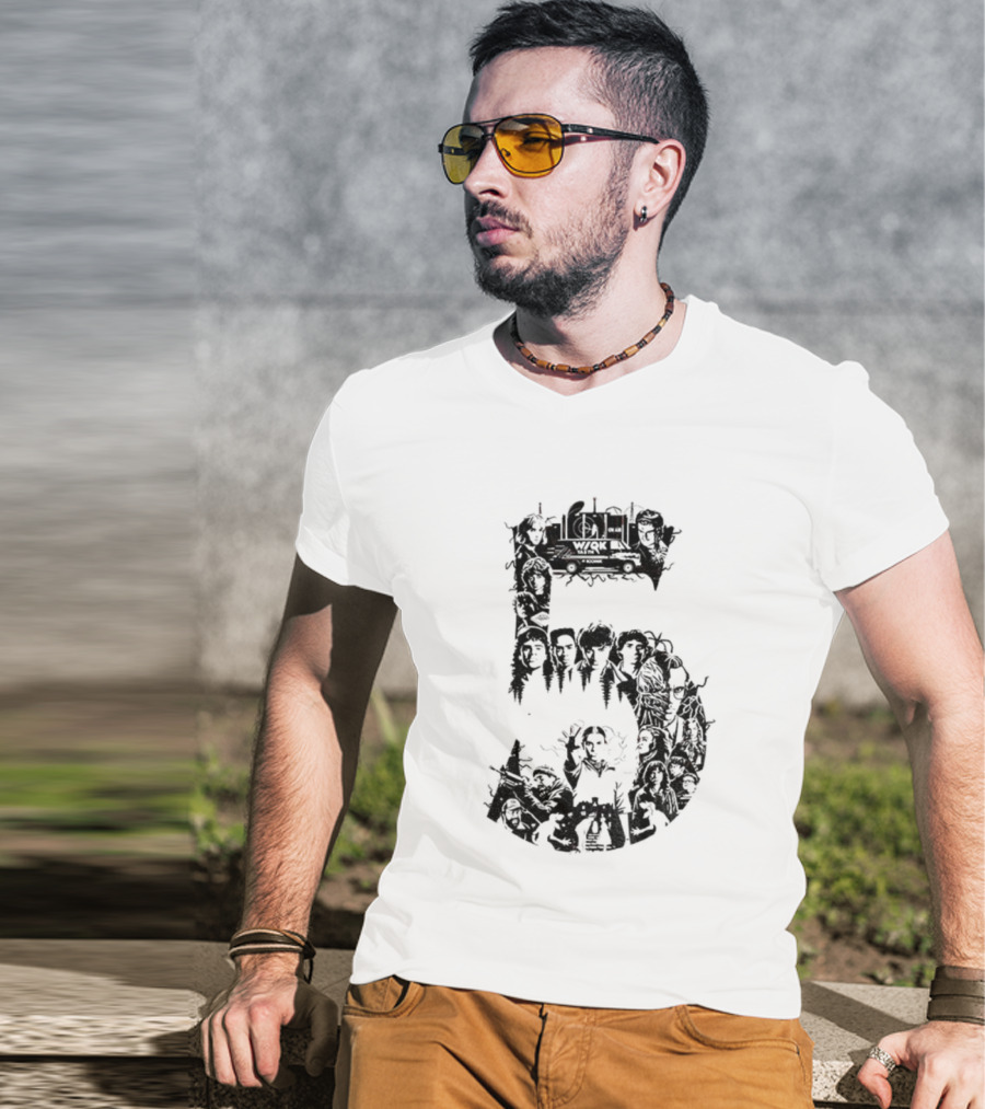 Stranger Things Season 5 Countdown Christmas Holiday WIQK Celebration T-Shirt