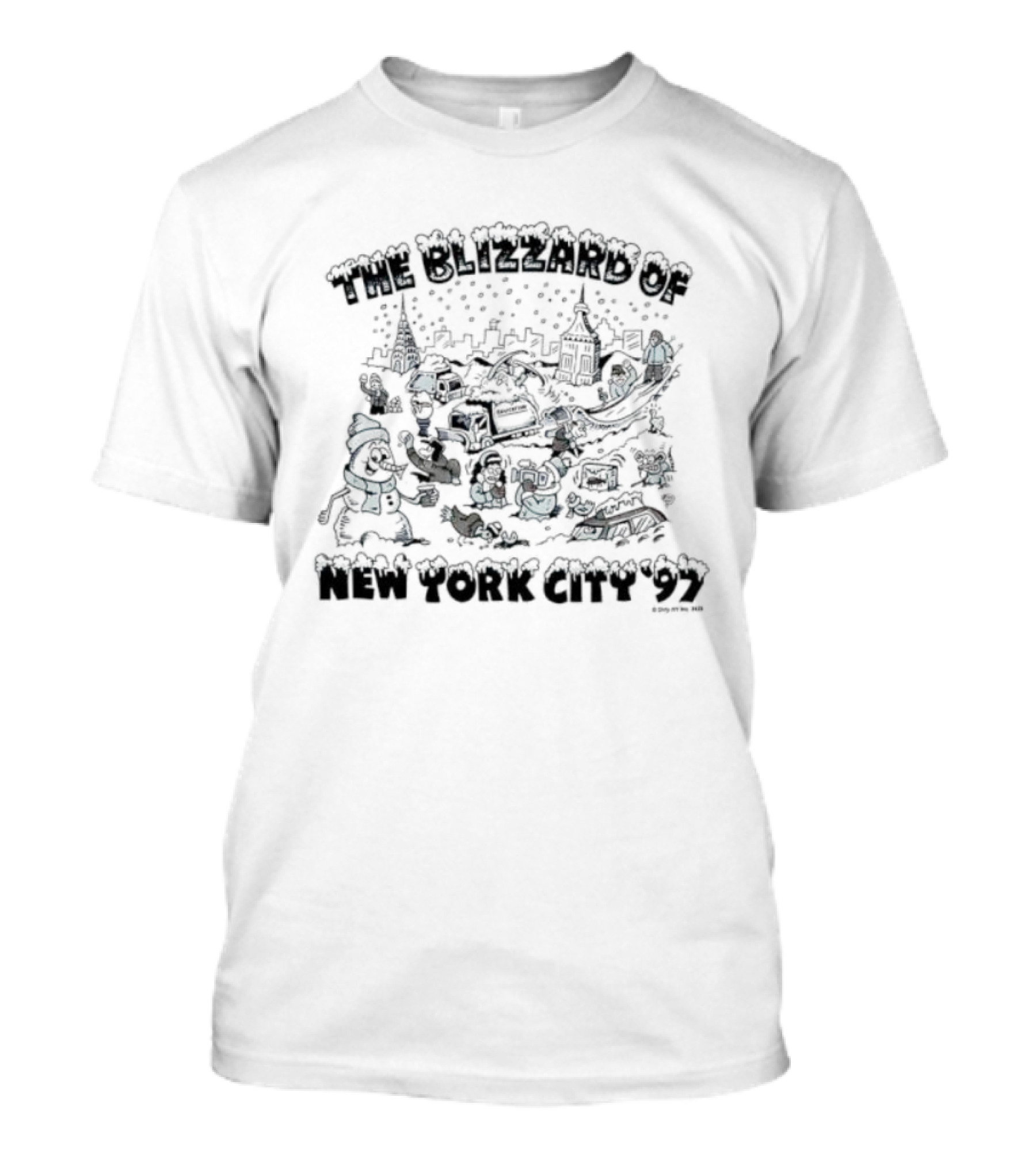 The Blizzard Of New York City 97 Santa And Friends Winter Wonderland T-Shirt
