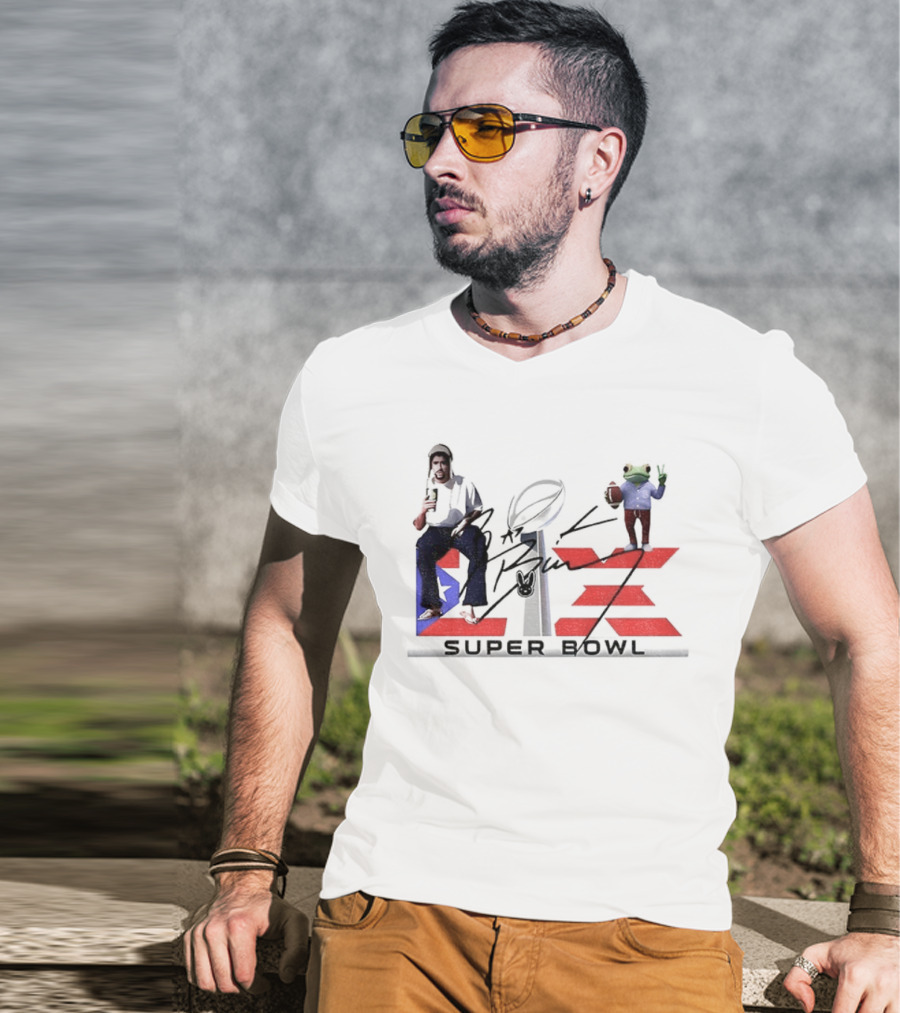 Benito Super Bowl Funny Signature With Frog And Acoustic Guitar T-Shirt