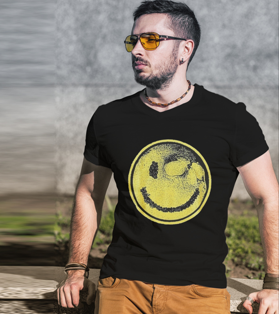 Against Me! Mandatory Happiness Yellow Smiley Face T-Shirt