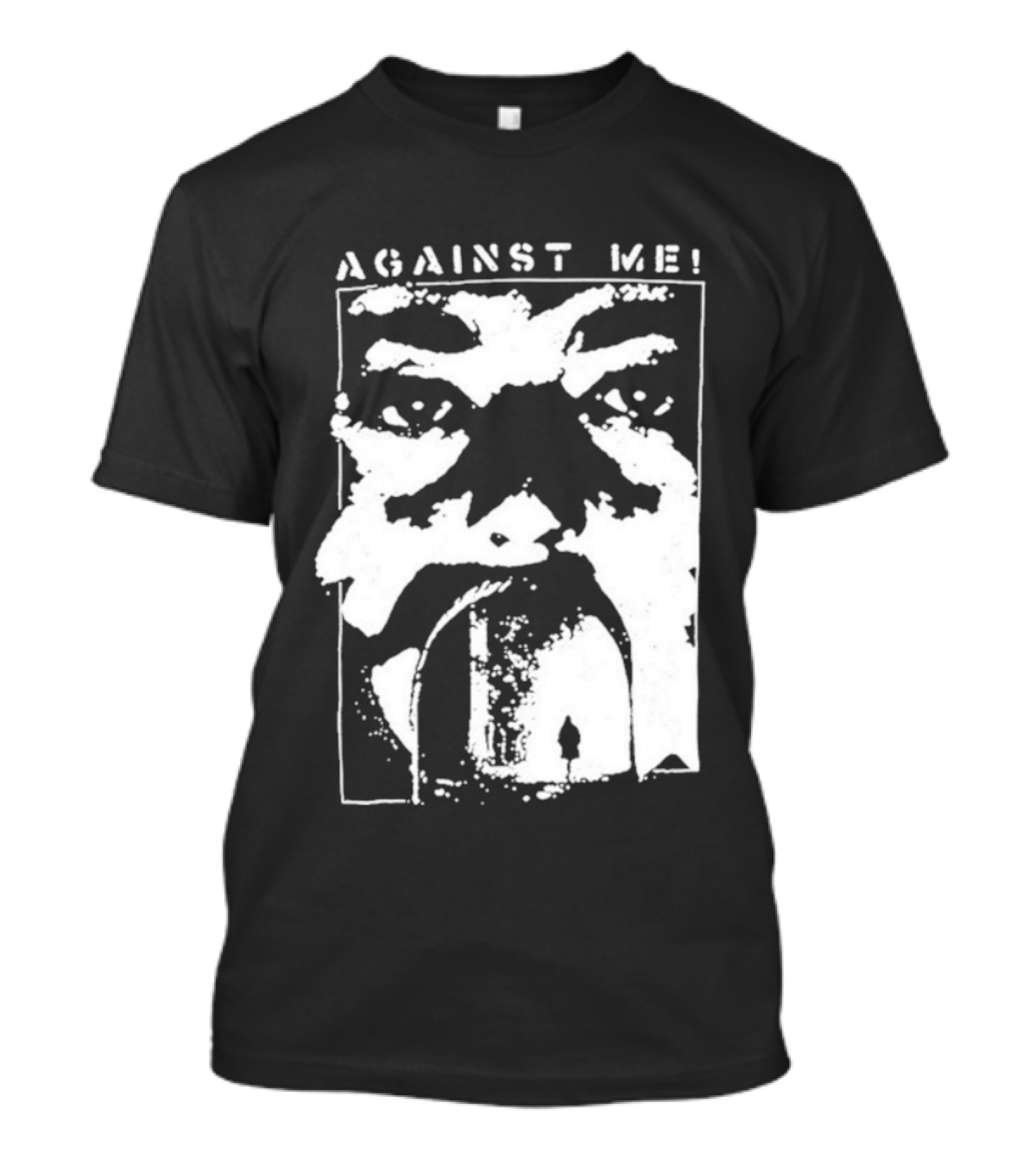 Against Me! Mouth Tunnel Face Design T-Shirt