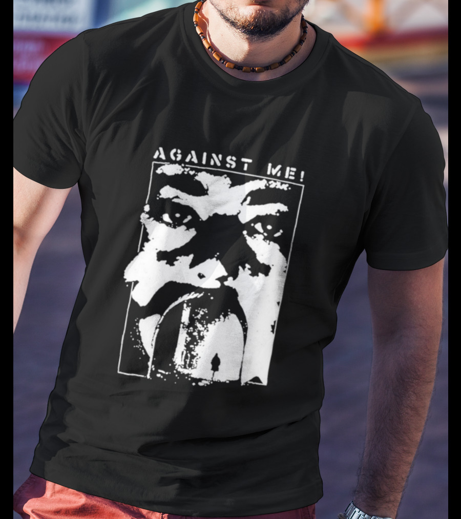 Against Me! Mouth Tunnel Face Design T-Shirt