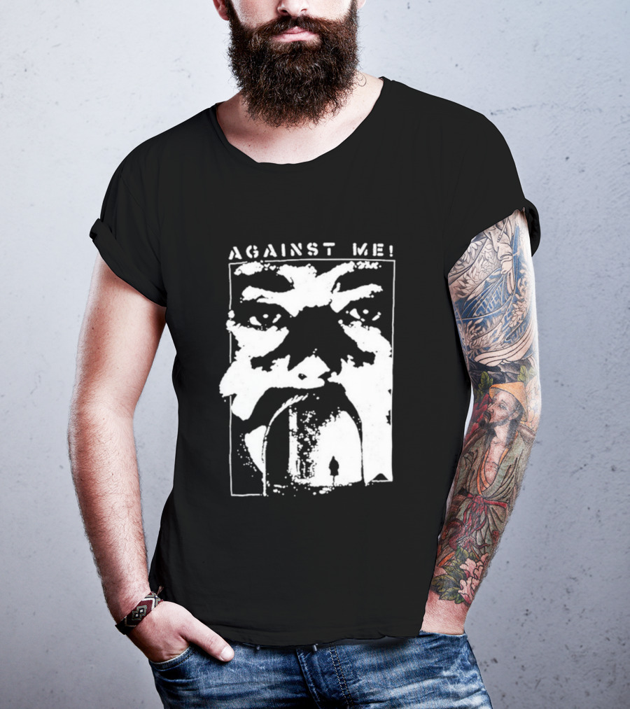 Against Me! Mouth Tunnel Face Design T-Shirt