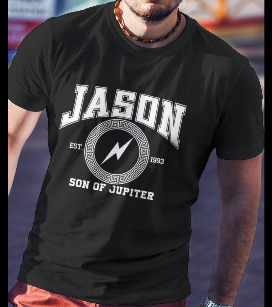 Jason Son Of Jupiter Lightning Logo Est 1985 T-Shirt