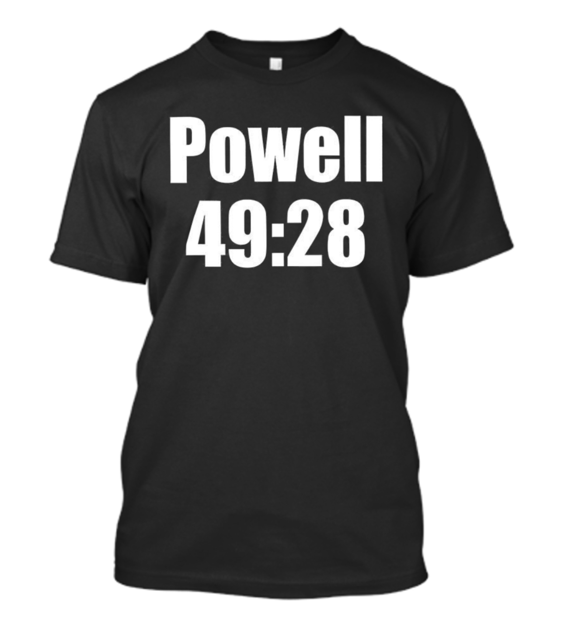 Powell 49:28 Typography Fan Gear T-Shirt