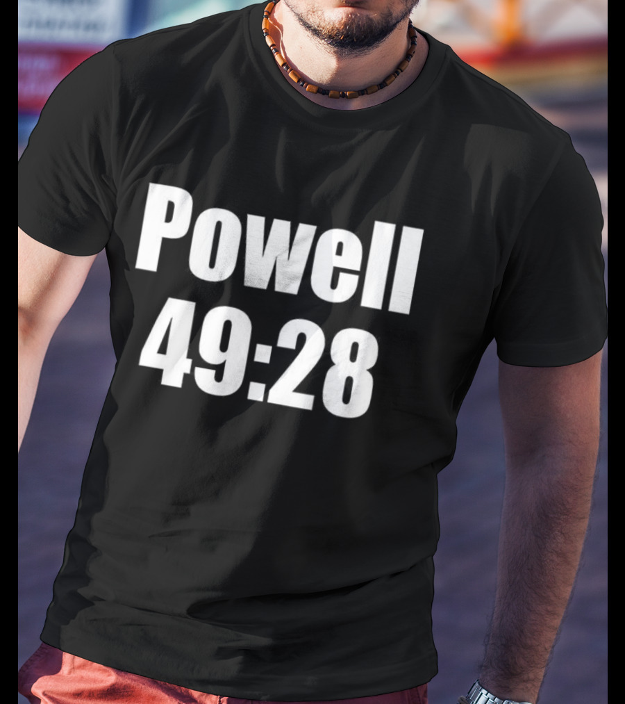 Powell 49:28 Typography Fan Gear T-Shirt
