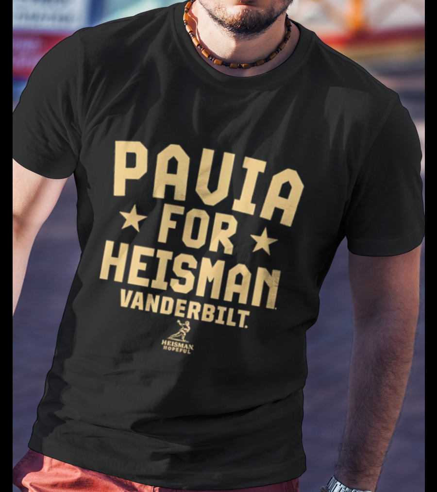 Vanderbilt Commodores Pavia For Heisman Vanderbilt Football T-Shirt