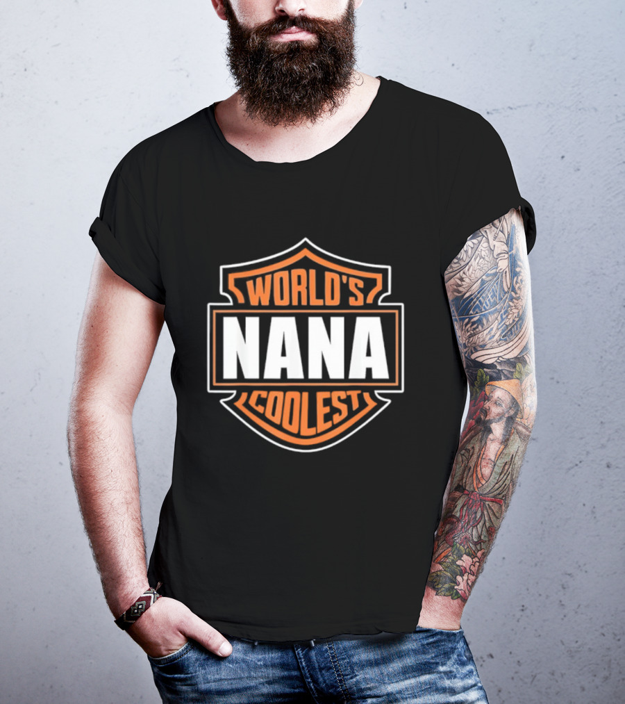 World’s Coolest Nana Matching Family Reunion Emblem T-Shirt
