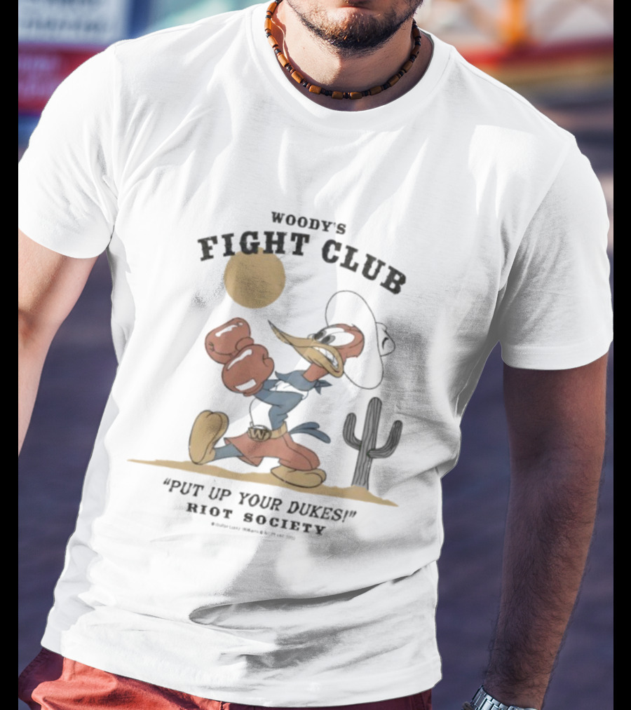 Woody's Fight Club Put Up Your Dukes Riot Society Western T-Shirt