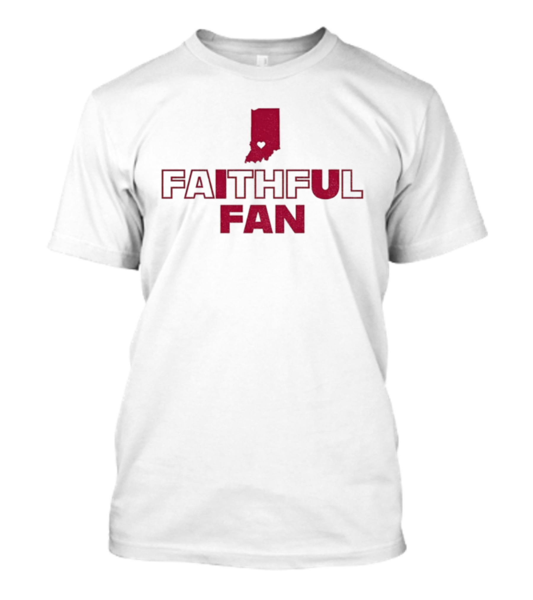 Faithful Fan Crimson Indiana Hoosier Football 2025 T-Shirt