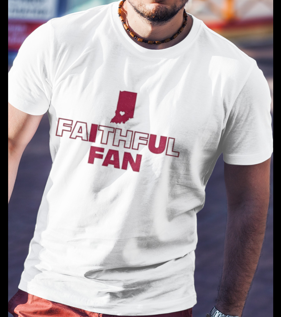 Faithful Fan Crimson Indiana Hoosier Football 2025 T-Shirt
