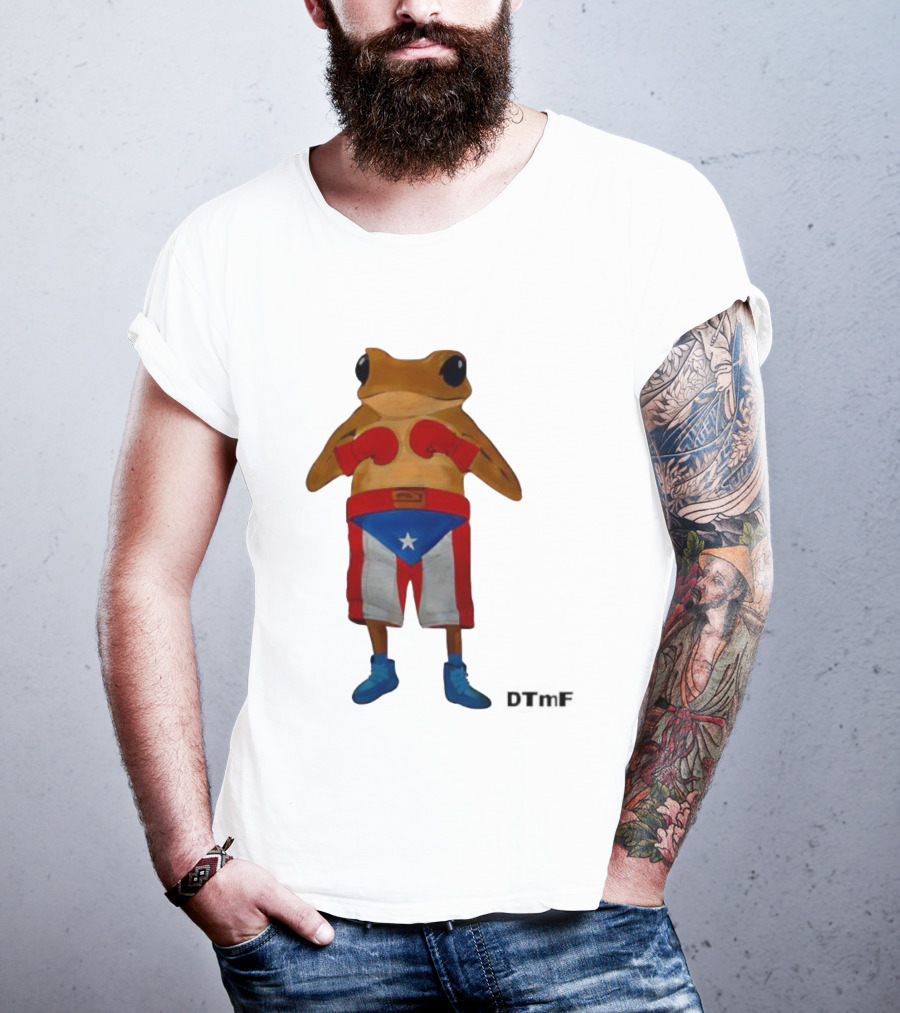 DTMF Concho Boxing Puerto Rican Boxing Frog Bad Bunny's 2025 World Tour T-Shirt