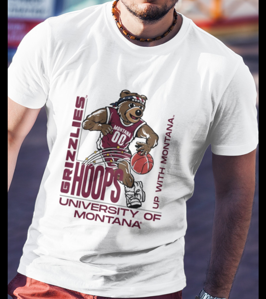 Grizzlies Hoops University Of Montana Basketball Bear Up With Montana T-Shirt