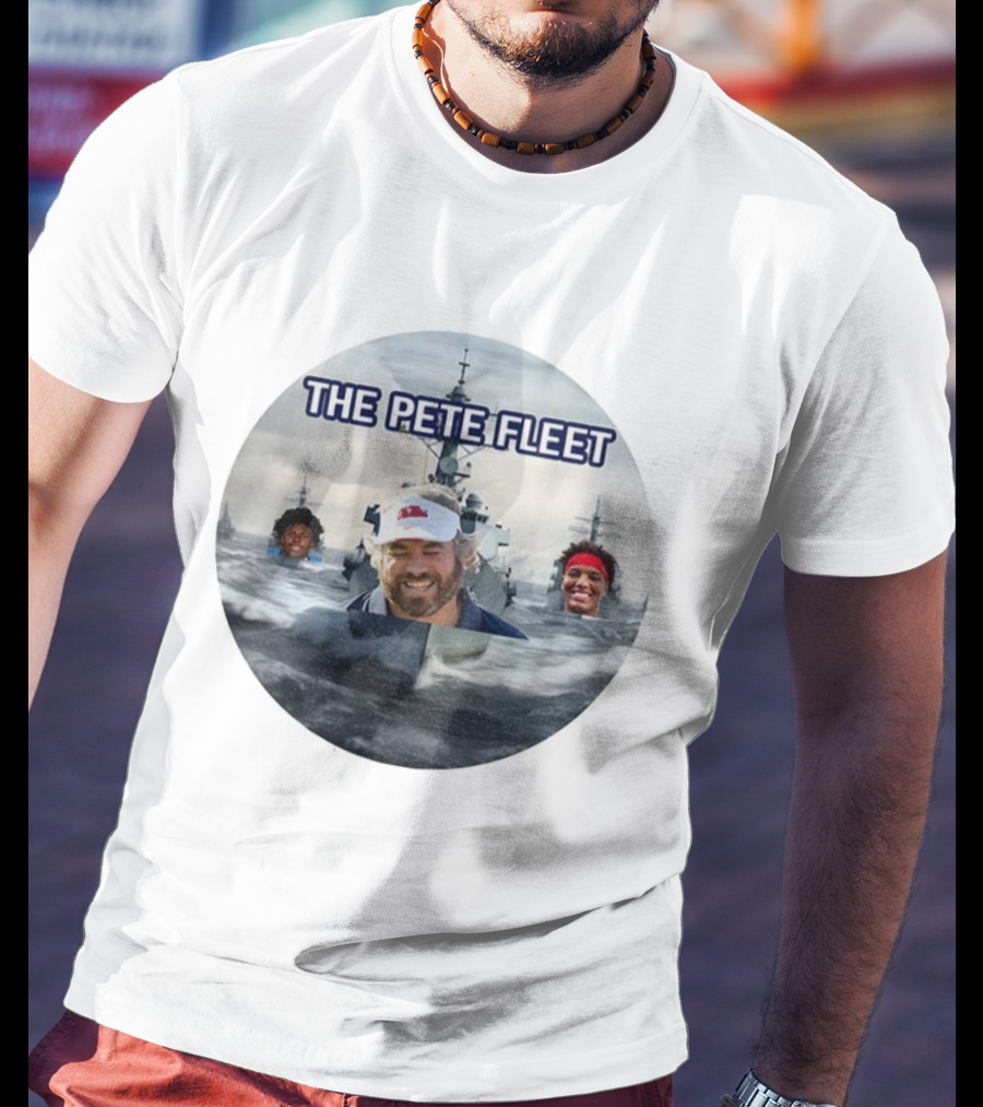 Lane Kiffin Ole Miss Football The Pete Fleet Navy Ships Sports Team Image T-Shirt