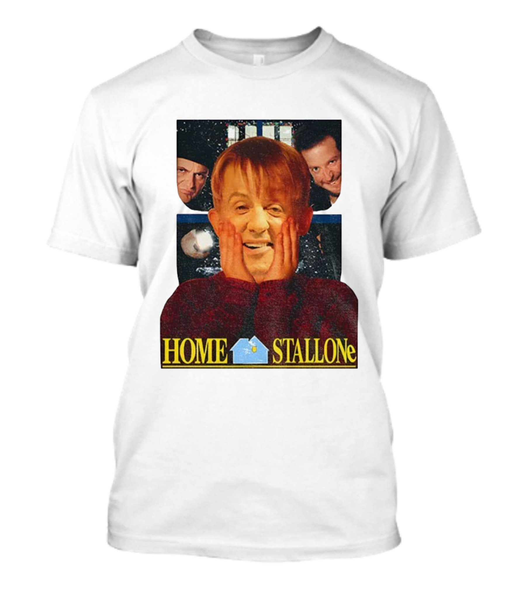 Sylvester Stallone Kevin McCallister Christmas Home STALLONe T-Shirt