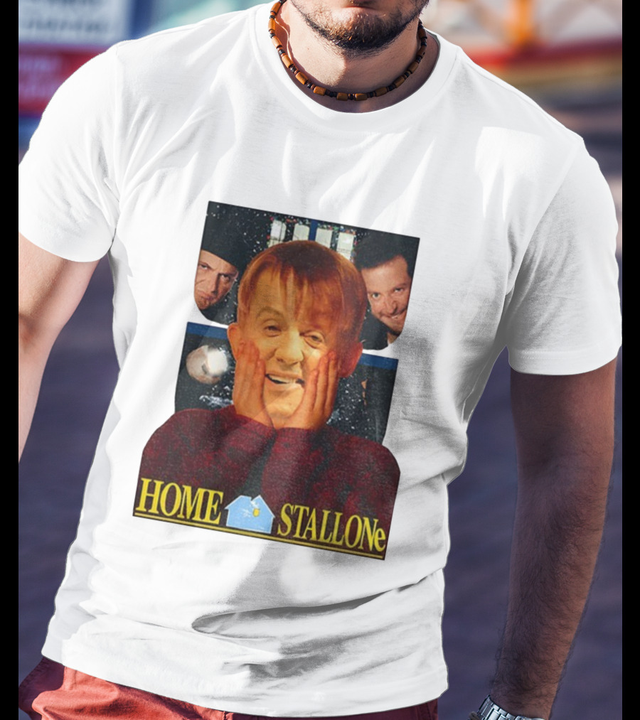Sylvester Stallone Kevin McCallister Christmas Home STALLONe T-Shirt