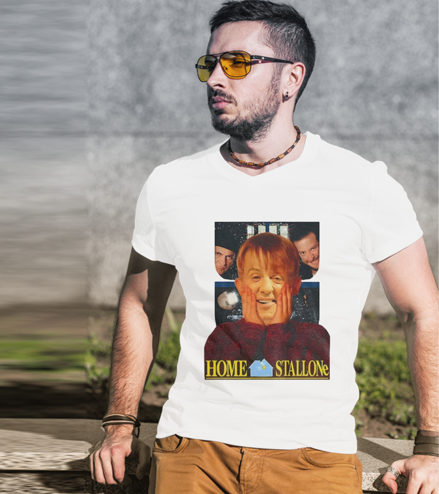 Sylvester Stallone Kevin McCallister Christmas Home STALLONe T-Shirt