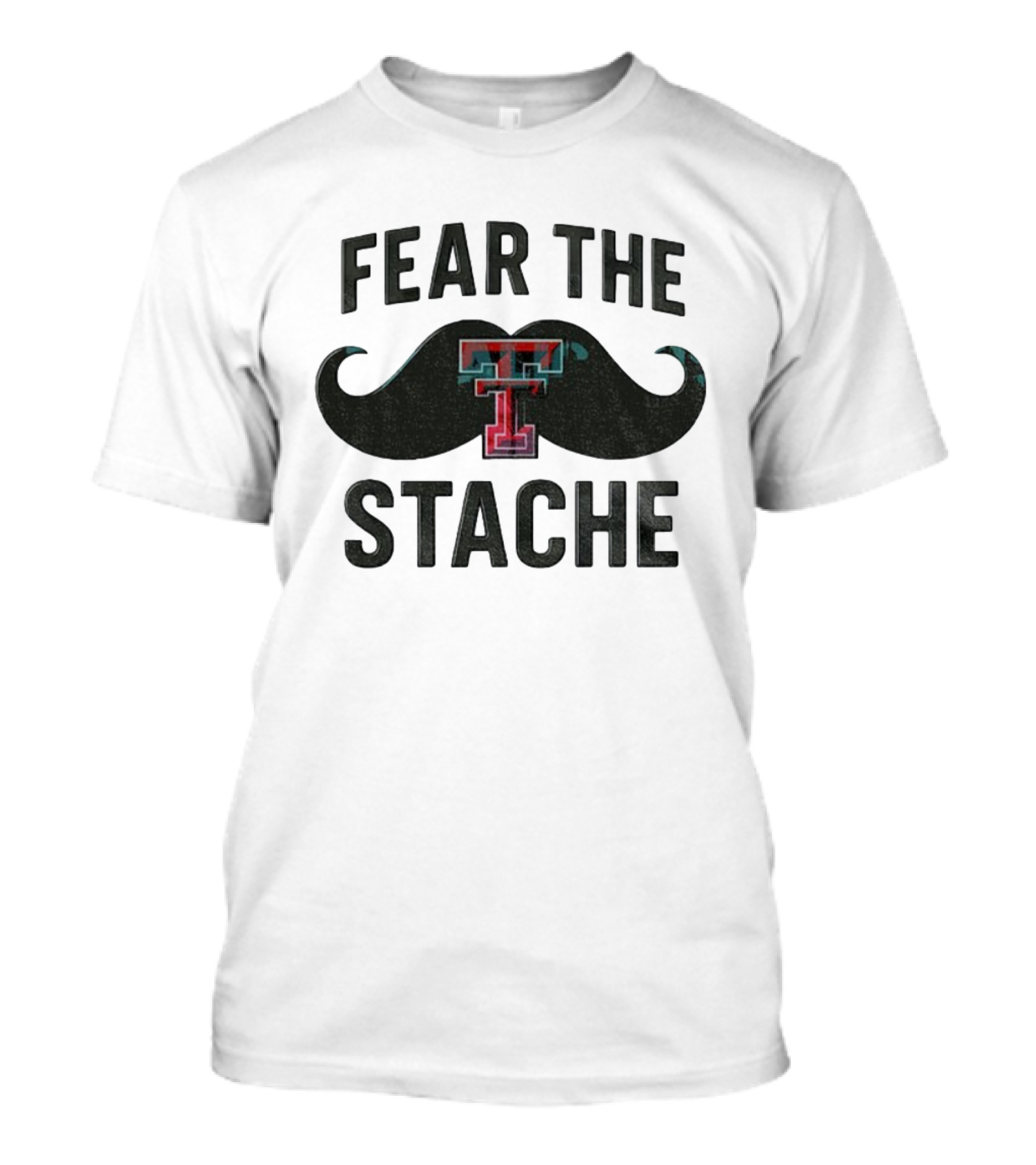 Texas Tech Red Raiders Fear The Stache Football T-Shirt