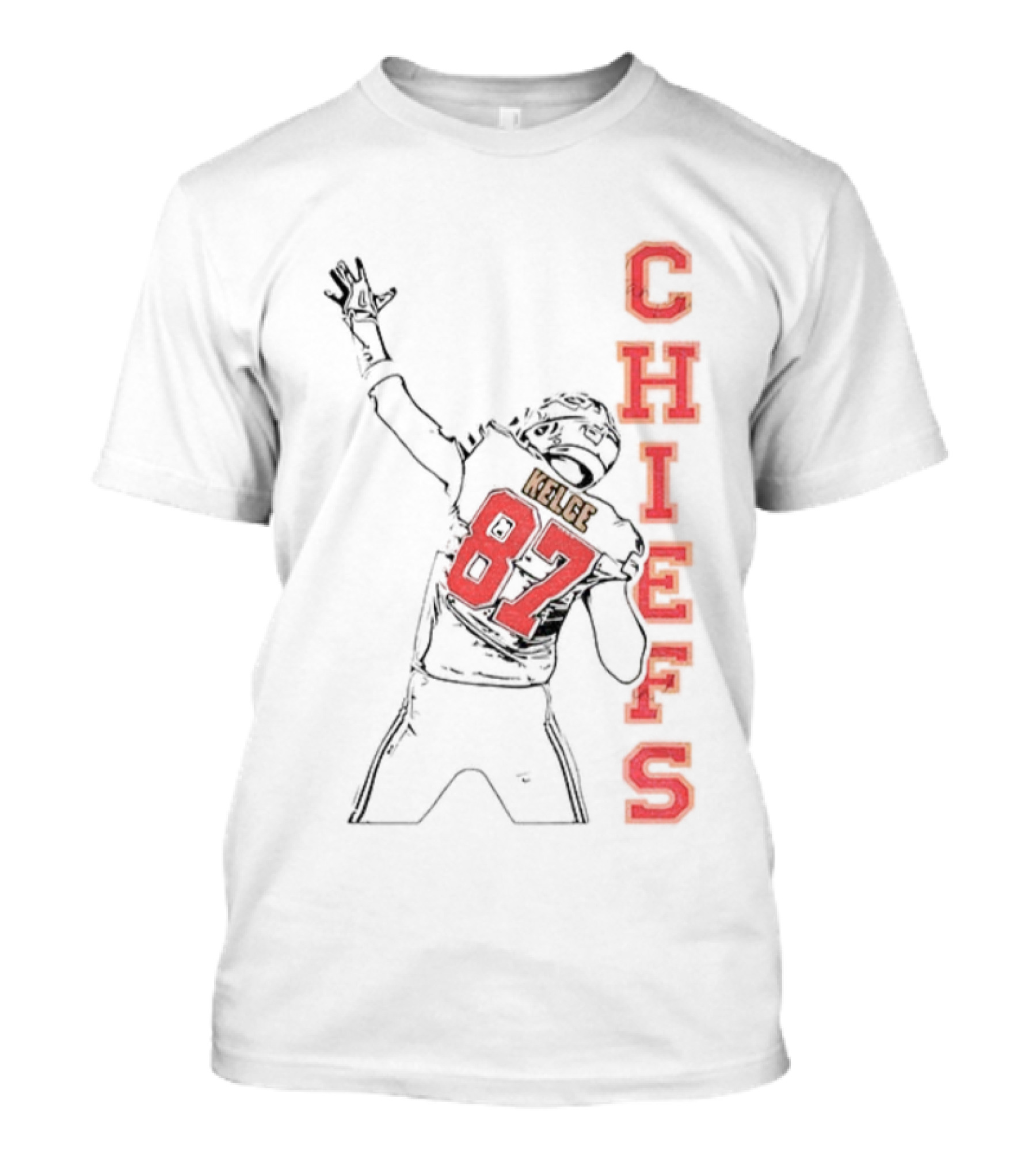 Travis Kelce 87 Kansas City Chiefs NFL Football 2025 Chiefs Sketch T-Shirt